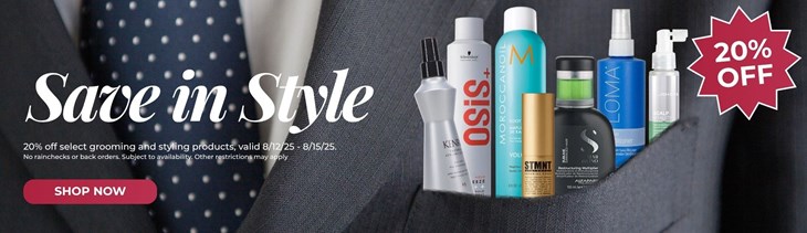 Grooming & Styling Sale (August 12-15)