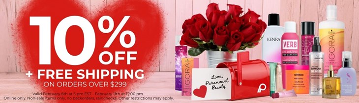 10% Off Sitewide + Free Ship Over $299+ (2/6-2/11)