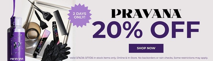 Pravana 20% Off (3/16-3/17)