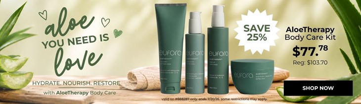 Eufora Body Care Sale 25% Off (7/16-7/20)