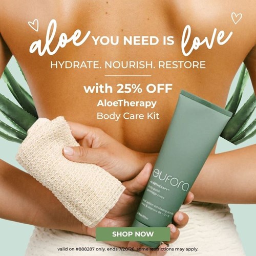 Eufora Body Care Sale 25% Off (7/16-7/20)