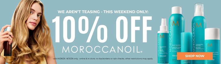 Moroccanoil 10% Off Sale (8/28-8/31)