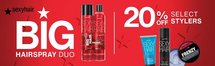 _BRAND Sexy Hair Single 20% off Stylers