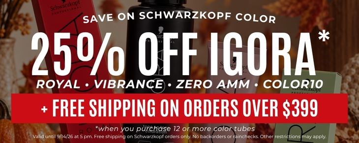 _BRAND PROMO Double Schwarzkopf 25% Off Color + Free Shipping (9/11-9/14)
