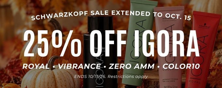 _BRAND PROMO Double Schwarzkopf Igora 25% Off Sale (10/1-10/15)