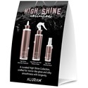 Aluram high shine serum tent card