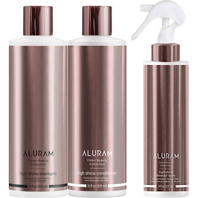 Aluram high shine shampoo & conditioner bundle 7 pc.