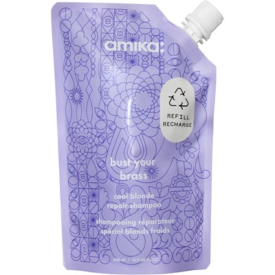 amika: bust your brass cool blonde strength repair shampoo 16.9 Fl. Oz.
