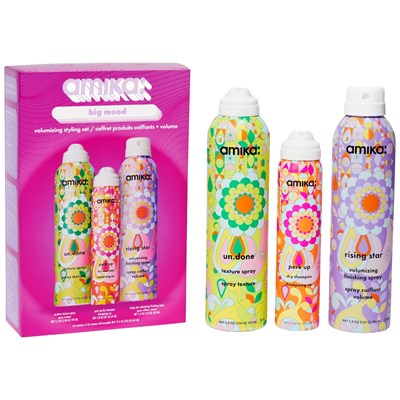 amika: big mood volumizing styling holiday set 3 pc.