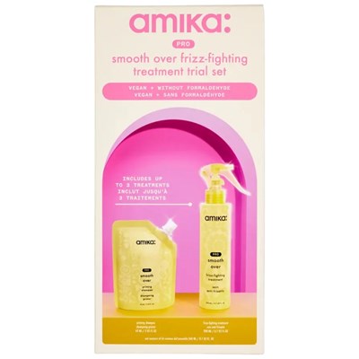 amika: smooth over frizz-fighting treatment trial set 2 pc.