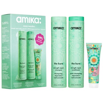 amika: repair wash & care strengthening set 3 pc.
