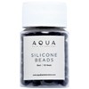 AQUA SILICONE BEADS - BLACK 150 pc.