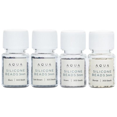 AQUA 3mm SILICONE BEADS