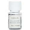 AQUA SILICONE BEADS - BLACK 300 pc.