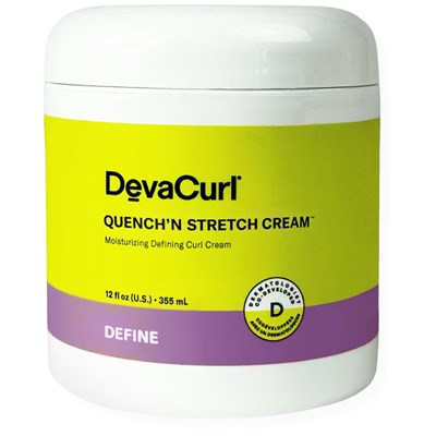 DevaCurl QUENCH'N STRETCH CREAM Moisturizing Defining Curl Cream 12 Fl. Oz.