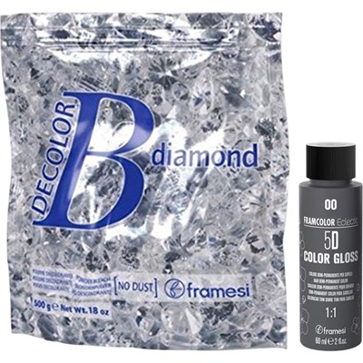 Framesi Buy 1 Decolor B Diamond, Get 1 Framcolor Eclectic 5D Color Gloss Clear FREE! 2 pc.