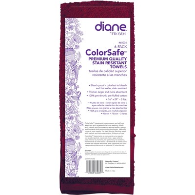 Diane ColorSafe Towels- Plum 6 pack 16 inch x 29 inch