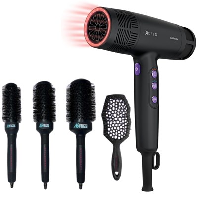 Gamma+ Buy Xceed Hair Dryer, Get No Frizz & Knots Brushes FREE 5 pc.
