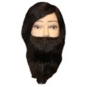 Hair Art Abe Mannequin - Dark Brown 8 inch