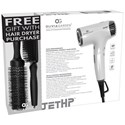 Olivia Garden Cool Gray High Performance Professional Compact Hair Dryer + FREE Brushes 3 pc.