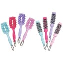 Olivia Garden Mini Fingerbrush and Thermalbrush Keychain - Assorted Colors 48 pc.