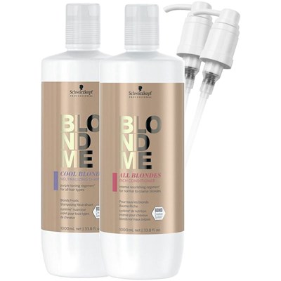 Schwarzkopf Professional BLONDME Cool Blondes Liter Duo 4 pc.