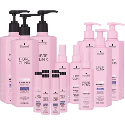 Schwarzkopf Professional FIBRE CLINIX VIBRANCY Large Intro Offer 18 pc.